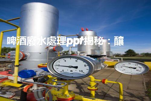 啤酒廢水處理ppt揭秘：釀造黃金背后的綠色革命！